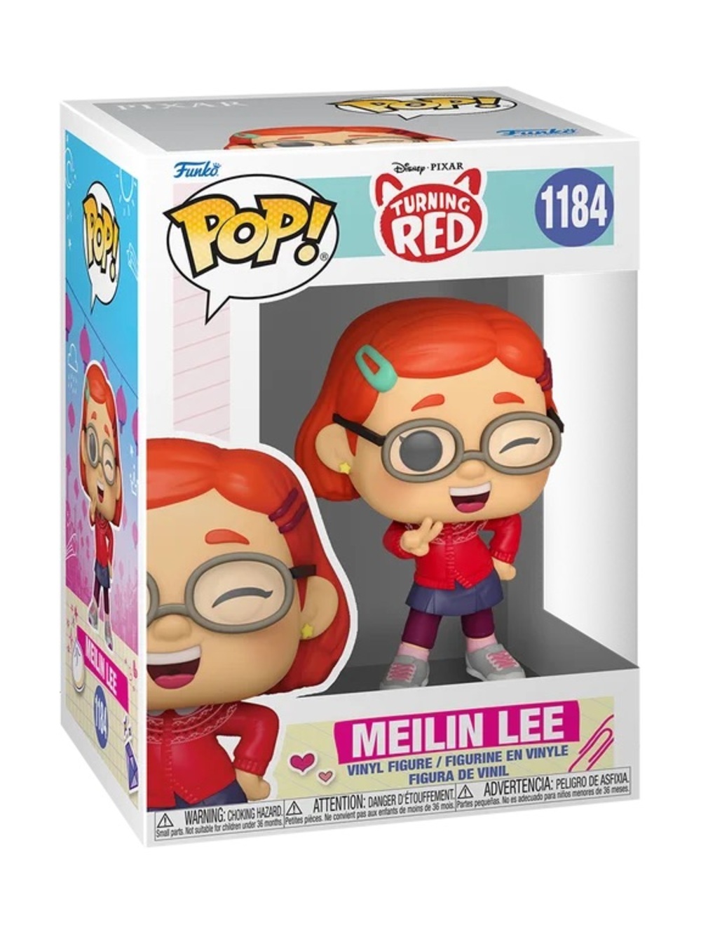 Funko POP! Meilin Lee Vinyl Figure - Red Hair, Blue Hair Clip, Purple Skirt